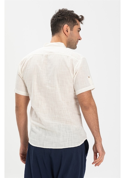 Kısa Kol Şile Bezi Bodrum Erkek T-shirt Krem 3002 Krem
