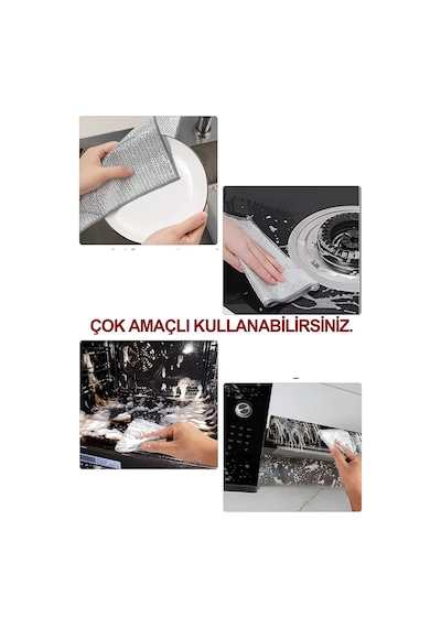 Dish İnox Çift Katmanlı Çizmez Bulaşık Teli 5'li