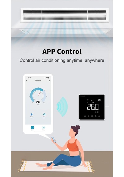 Vrf Ae-669k Wifi Tuya Destekli Ip30 Akıllı Klima Termostat Bağlantı Kiti
