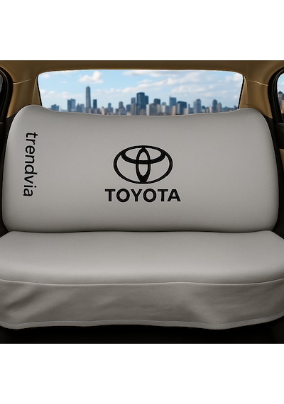 Toyota Uyumlu Ön Arka Koltuk Kılıfı Penye Servis Tipi Oto Koltuk Koruma Seti Gri