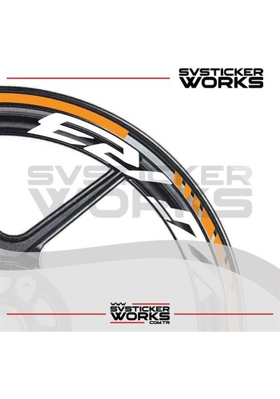 Yamaha Yzf-r3 Yazılı Jant Sticker Dış Ve İç Set Sticker Jant Şeridi Turuncu 30707387