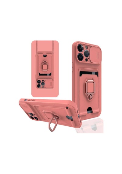 Apple Uyumlu iPhone 13 Pro Kılıf Zore Pelit Kapak Pembe