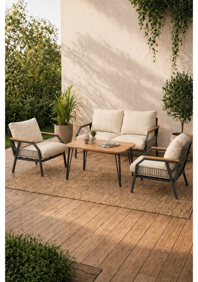 Daisy Antrasit 2+1+1 Masalı Krem Bahçe Balkon Takımı Makrome Örgülü Fermuarlı Metal Kanepe Seti Krem Daisy Antrasit 2+1+1 Masalı Krem Bahçe Balkon Takımı Makrome Örgülü Fermuarlı Metal Kanepe Seti Krem