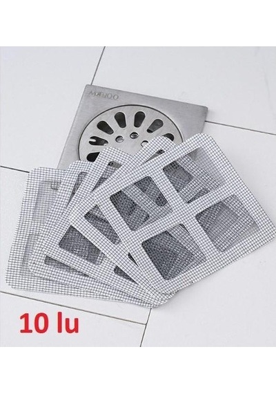 10 Adet Yapışkanlı Banyo Gider Süzgeci Saç Yakalayıcı Süzgeç Bany