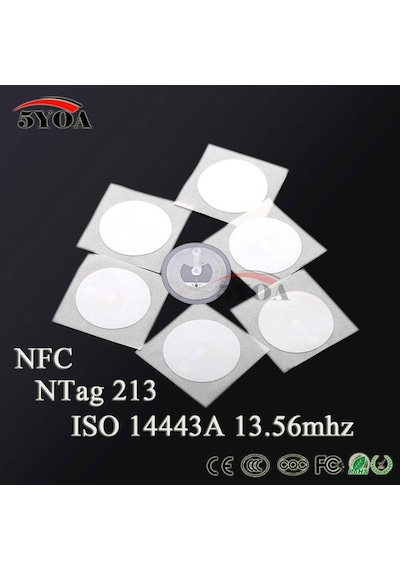 Boş 13.56Mhz Ntag213 Nfc 213 Programlanabilir Sticker.. 100 Adet