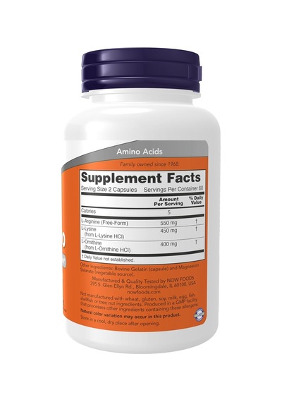 Now Foods Tri-amino With L-arginine Arjinin L-ornithine Ornitin