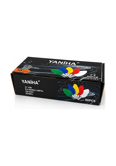 Yeni C7 Renkli Ampul- 50'li Paket Diğer
