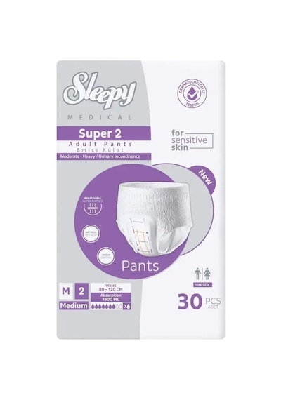 Sleepy Süper2 Emici Külot M Beden 30 Adet