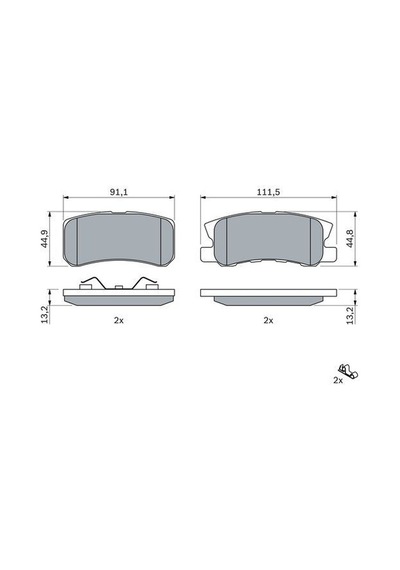 Mitsubishi Grandis 2.0dı-d 2005-2010 Bosch Arka Balata