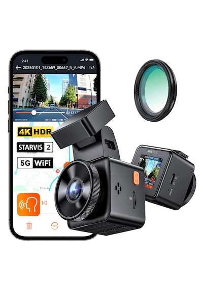 Vantrue Element1 Pro 4k Uhd Wi-fi Cpl Filitre Hediyeli Mini Araç Kamerası