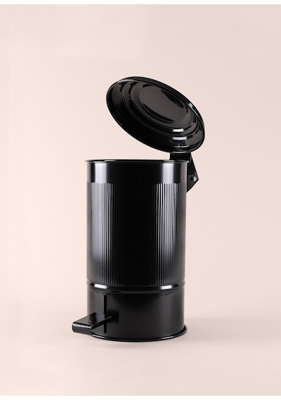 The Mia Stripe Mutfak Ve Banyo Çöp Kovası Siyah 5 Lt Siyah