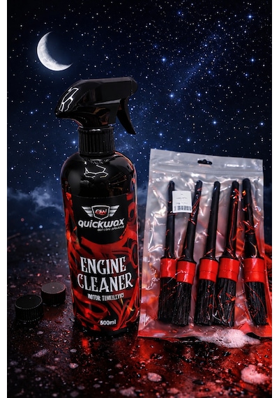 Motor Temizleyici Engine Cleaner 500ml + 5li Detay Fırçası