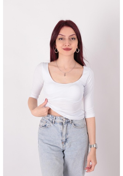 Busem S0016663 Kadın Bluz Beyaz
