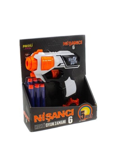 Blaze Storm Nişancı Sünger Atan Tabanca Mini 5 Adet Mermi