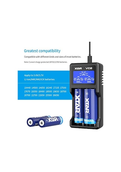 Xtar Vc2 Universal Li-ion Şarj Cihazı