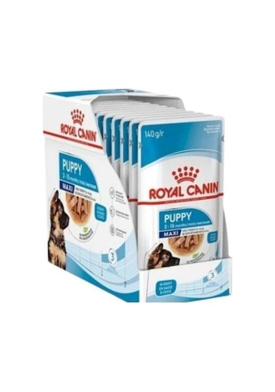 Royal Canin Maxi Puppy Büyük Irk Yavru Köpekler İçin Parça Etli Yaş Mama 140 Gr X 10 Adet