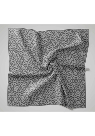 Silk Home Twill İpek Eşarp 11479-10 Koyu Gri, Gümüş