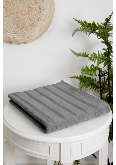 Özdilek Sadem Organik Stripe Banyo Havlusu 90x150 Cm Gri