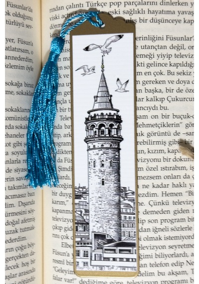 Kitap Kılıfı Ve Metal Kitap Ayracı Seti Sana Dün Bir Tepeden Baktım Aziz İstanbul