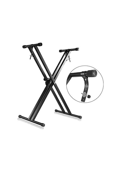 Pro Serisi Ayarlanabilir X Stili Piyano Klavyesi Ağır Hizmet Tipi Premium Stand Çift Destekli X Stil Klavye