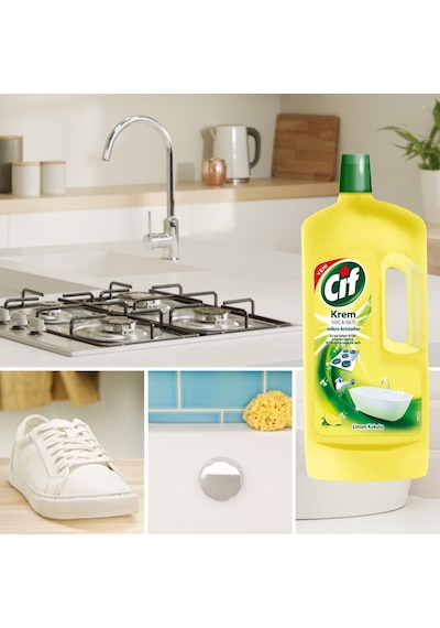 Cif Krem Yüzey Temizleyici Limon Kokulu 1500 ML