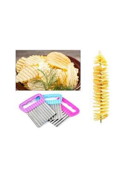 Chips Chopper Şekilli Sebze Ve Meyve Dilimleyici Çok Renkli