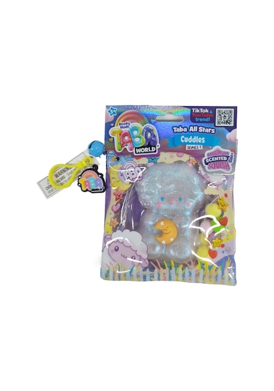 Taba World Cuddles Simli Bulut Squishy Oyuncak Seri 1 Pom Pomlu Ve Anahtarlıklı Hayvanlar