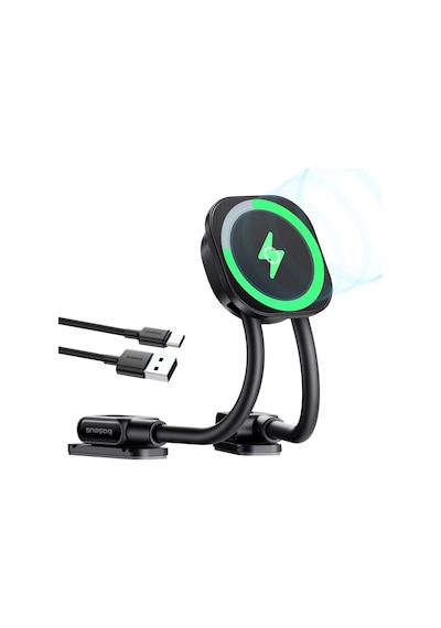 Baseus Primetrip C03s Pro 15w Magsafe Uyumlu Araç İçi Kablosuz Şarj Tutucu - Siyah