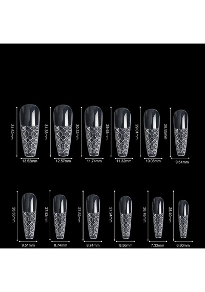 3d Diamond Balerin Dizayn Protez Tırnak Jel Tips Soft Gel Tips Elmas Dizayn 240 Adet
