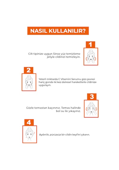 Sinoz Ton Eşitleyici Aydınlatıcı Vitamin C %4 Niacinamide %2 Yüz Serumu Tüm Ciltler İçin 30 ML