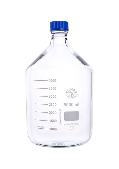 Simax Cam Otoklav Şişe 5000 Ml - Vida Kapaklı Boş Şişe