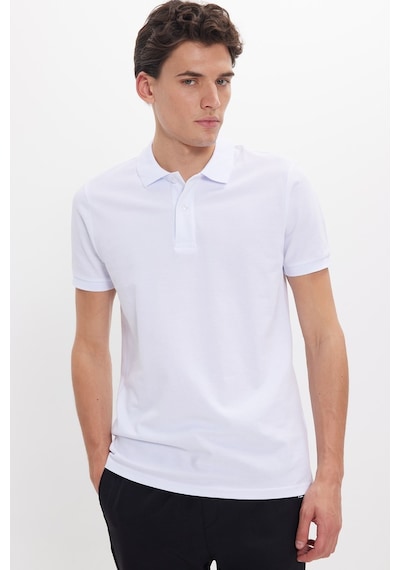 Tudors Erkek 5'li Paket Siyah-lacivert-kahve-taş-beyaz Slim Fit Dar Kesim Pamuklu Düz Pike Polo Yaka Tişört-52832 Çok Renkli