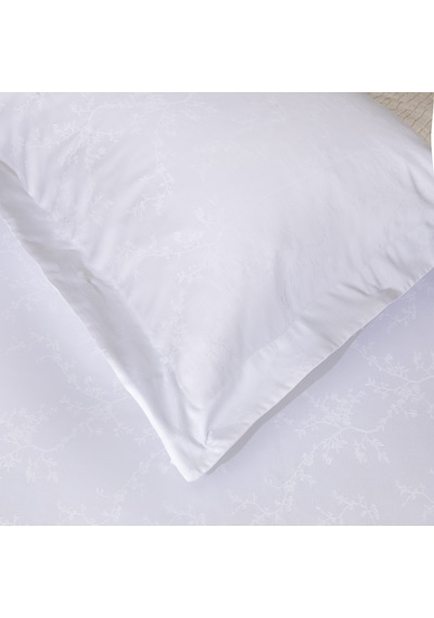 Chakra Veludo %100 Pamuk Extra King Size Nevresim Seti 260x220 Cm Beyaz
