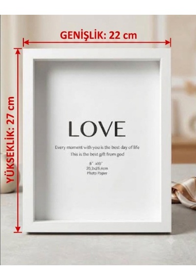Modern Ahşap Çerçeve Şık Fotoğraf Çerçevesi 19cm-24 Cm Beyaz Renk