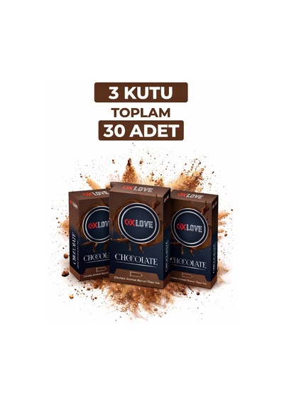 Oxlove Chocolate Aromalı Prezervatif 10'lu 3 Kutu