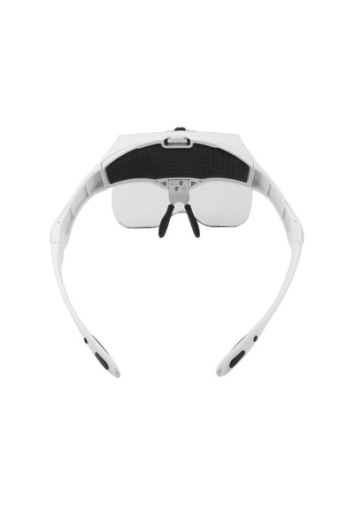 Geeksen 5 Lens 1.0x-3.5x Ayarlanabilir Baş Bandı Büyüteç Gözlük 2 Led Işıklı Büyütme Aleti