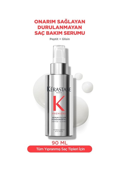 Kerastase Premiere Serum Filler Fondamental Elektriklenme Karşıtı Onarım Sağlayan Saç Serumu 90 Ml