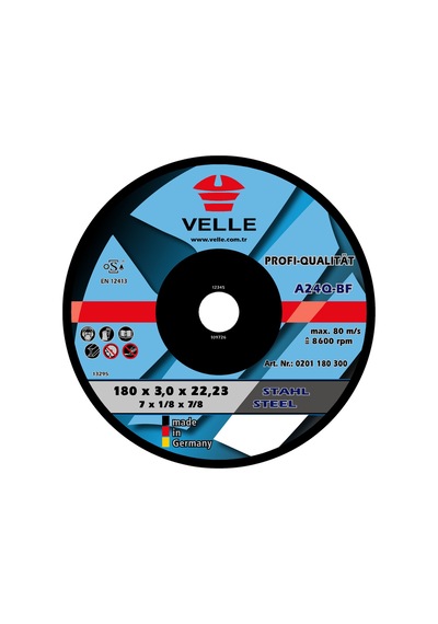 Velle 180x3 Metal Kesme Taşı