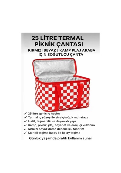 Termal Piknik Çantası Soğutucu Çanta 25 Litre, Brc193811062025 Altın - Siyah