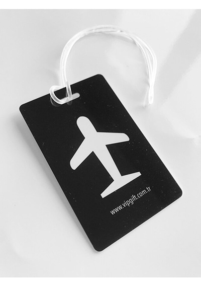 Vip Gift Bagaj Isimlik Valiz Etiketi Bavul Etiketi Plastik Kredi Kartı Uça Siyah