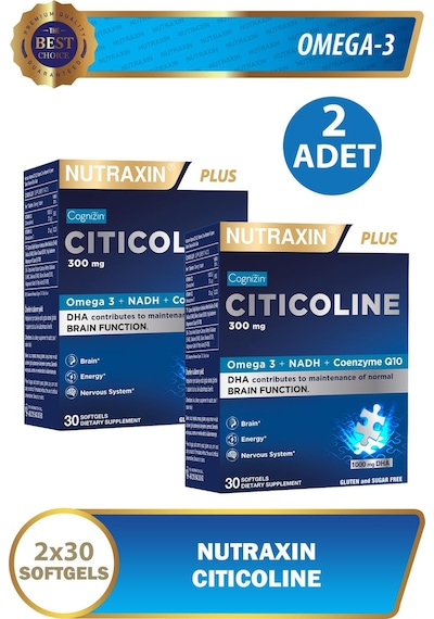 Nutraxin Sitikolin 30 Kapsül 2 Adet
