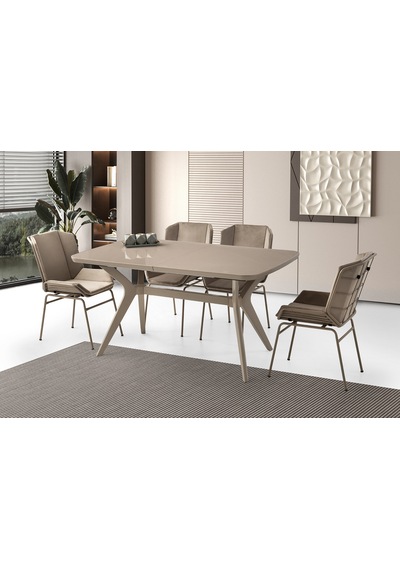 Zümrüt Masa, Fiera Sandalye, Cappicino Hg, 160x90 Cappuccino Zümrüt Masa, Fiera Sandalye, Cappicino Hg, 160x90 Cappuccino
