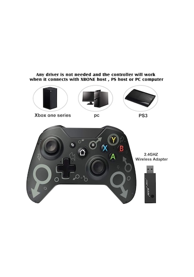 N-1 Kablosuz Titreşimli Oyun Kolu 2.4G X-One/Pc/Ps3/Xsx Uyumlu