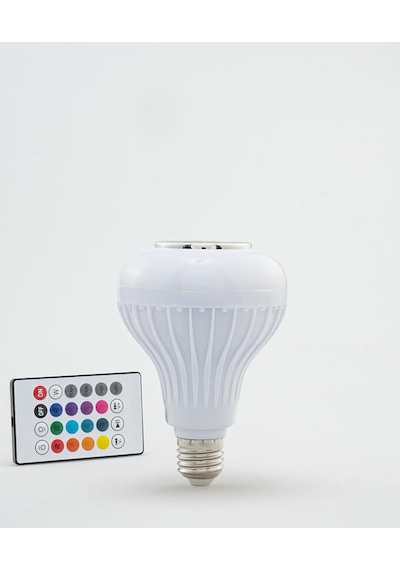 Rgb+w Led Ampul, 9w Renk Değiştirme Özellikli, E27 Duylu, Bluetooth Hoparlörlü, Uzaktan Kumandalı Dekoratif Aydın Diğer