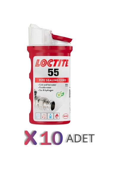 Loctite 55 - 160 mt Boru Dişli Sızdırmazlık Silikon İp 10 Adet