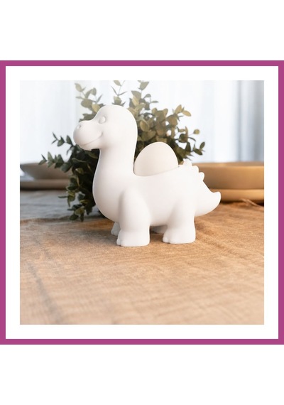 Gees Global 3d Baskı Dinozor Yumurtalık - Sevimli Eggosaurus Yumurta Tutucu-beyaz Gbzs
