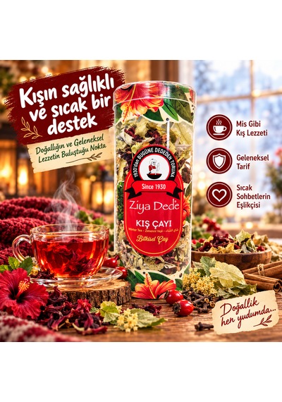 Ziya Dede 4'lü Avantaj Paketi Kış Çayı, Nane Limon Melisa Çayı , Ihlamur Propolis Kaynar Çayı Ve Atom Çay Karışımı 4'lü Ekonomik Set