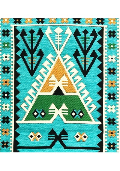 Shark Anadolu Seccade Kilim 6 Mavi