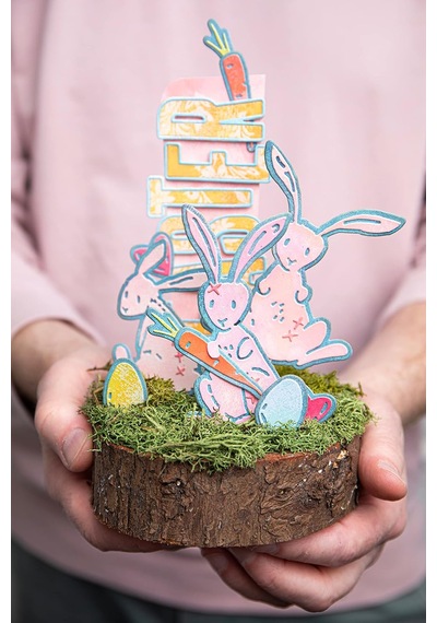 Thinlits Damga Kalıbı Seti Bunny Stitch Tim Holtz, 15 Parçalı Set