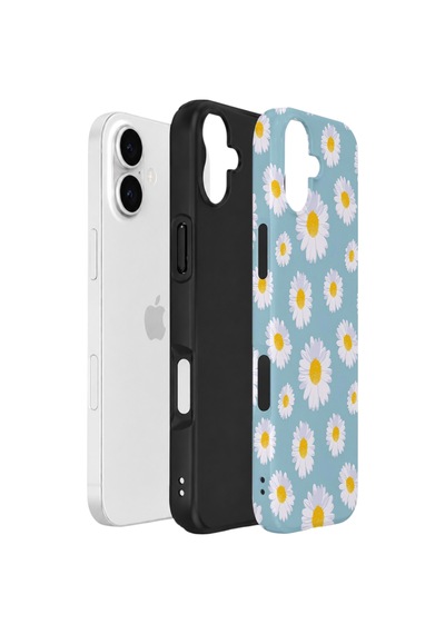 Apple iPhone Uyumlu 17 Vorian Çift Katmanlı Kılıf Daisy Sky